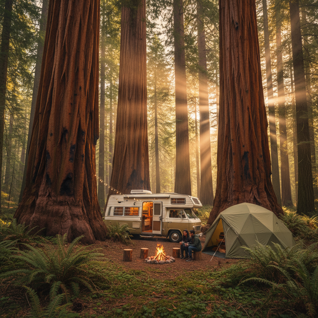 Camping Among Giants: The Most Awe-Inspiring Ancient Tree Campgrounds in North America