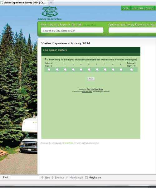 Take the Visitor Survey 2014