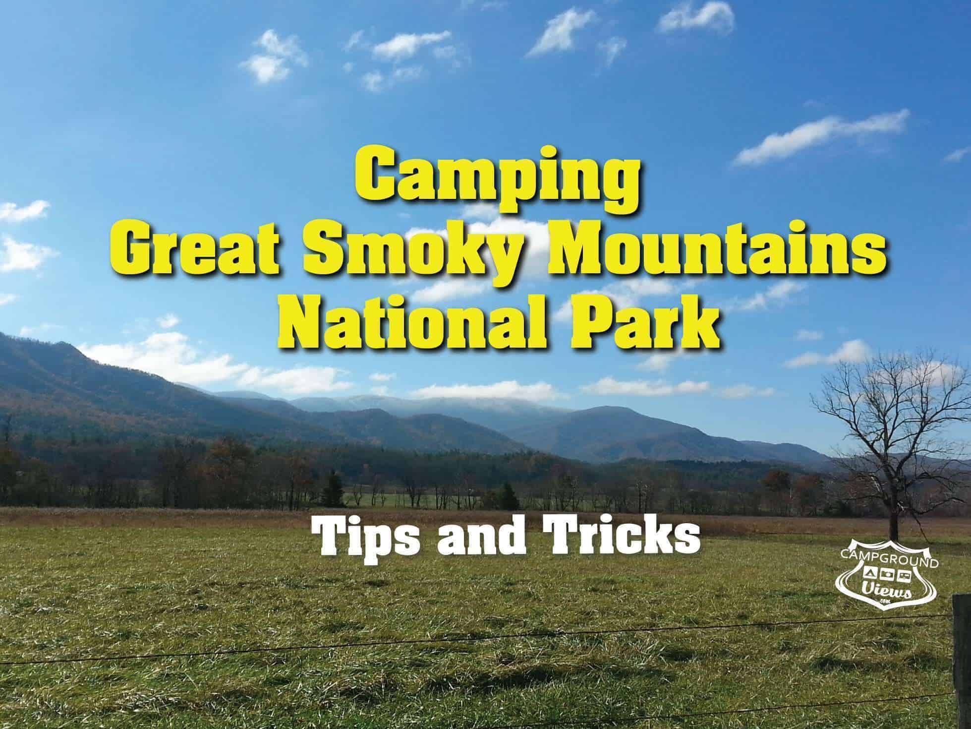 Great Smoky Mountains National Park Camping Campgrounds and RV Parks