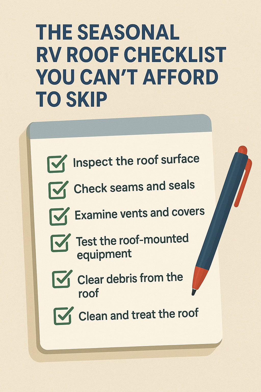 The Seasonal RV Roof Checklist You Can’t Afford to Skip