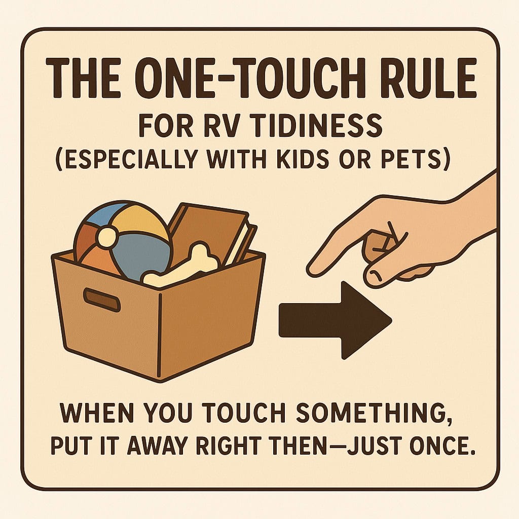 The One-Touch Rule for RV Tidiness (Especially with Kids or Pets)
