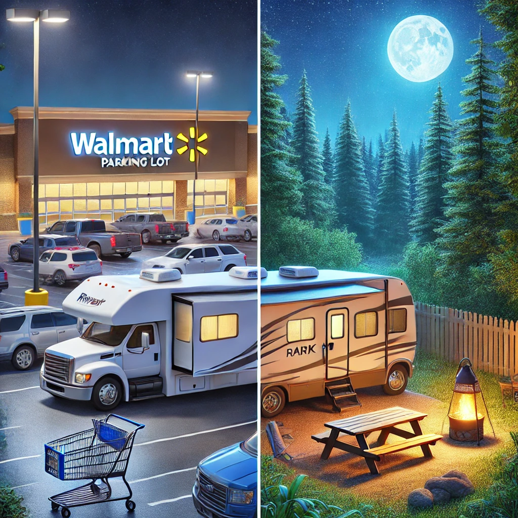 RV Parks vs. Walmart Parking Lots: The Great Overnight Debate