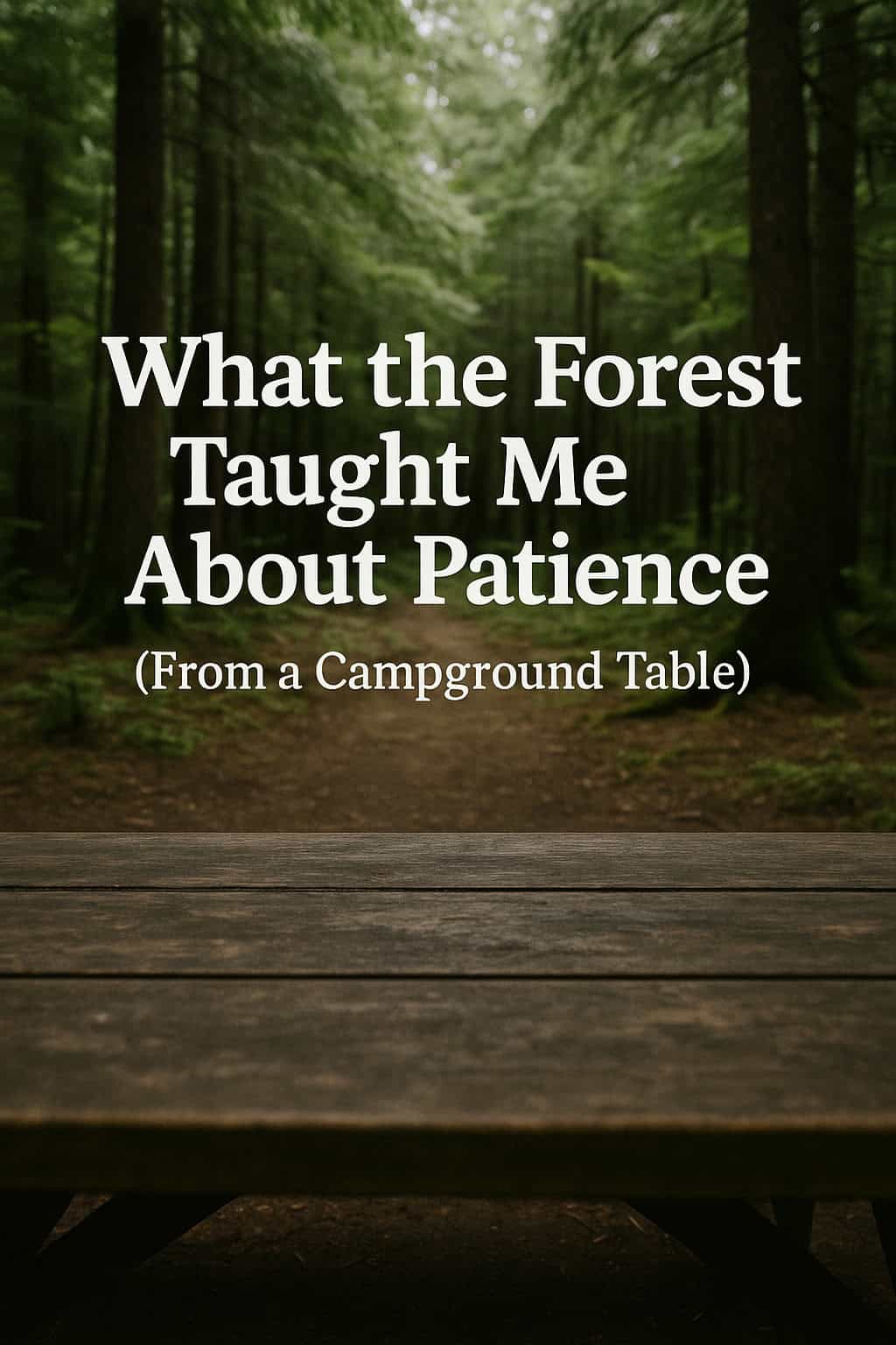 What the Forest Taught Me About Patience (From a Campground Table)