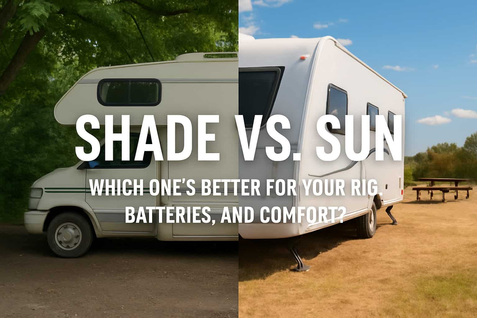 Shade vs. Sun: Which One’s Better for Your Rig, Batteries, and Comfort?