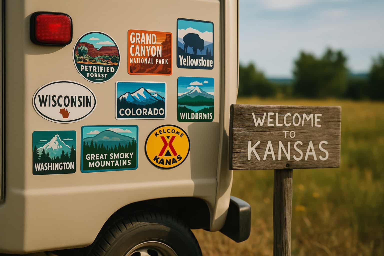 What Campers Collect: Stickers, State Signs, and Other Keepsakes