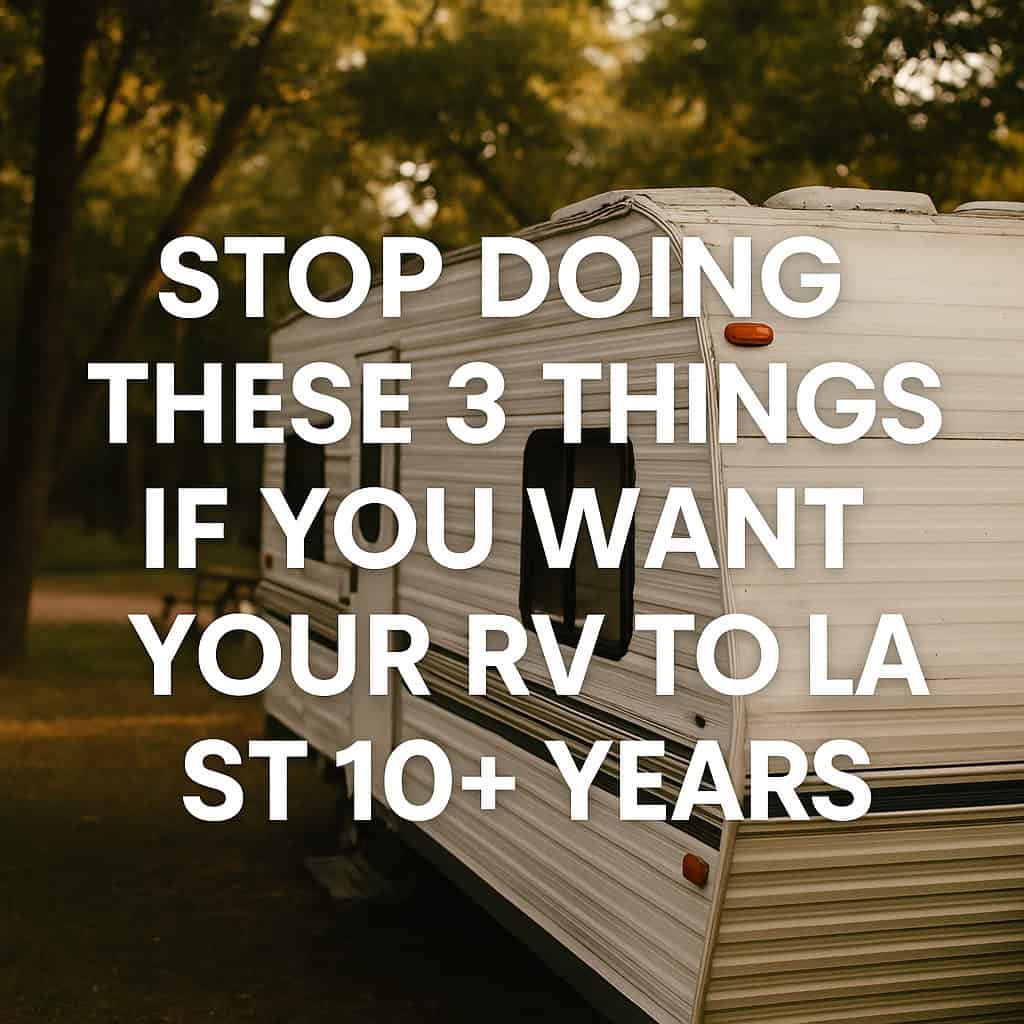 Stop Doing These 3 Things if You Want Your RV to Last 10+ Years