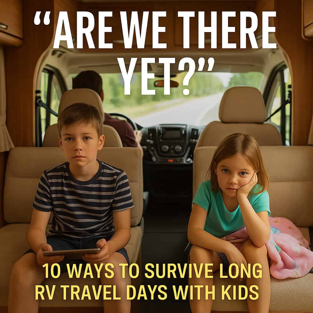 “Are We There Yet?” 10 Ways to Survive Long RV Travel Days with Kids