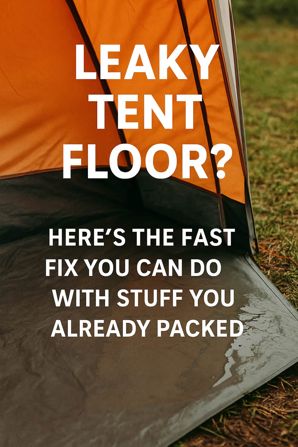 Leaky Tent Floor? Here’s the Fast Fix You Can Do with Stuff You Already Packed