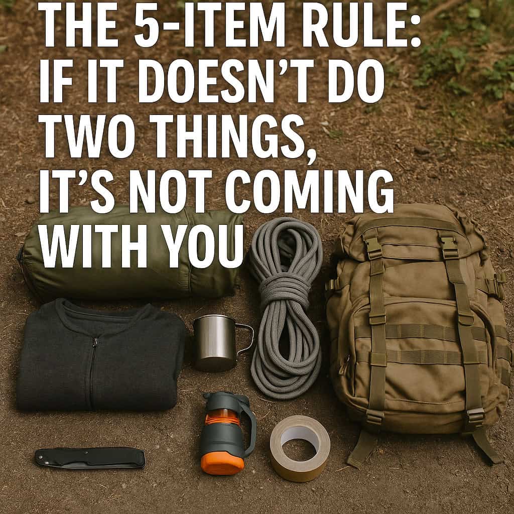 The 5-Item Rule: If It Doesn’t Do Two Things, It’s Not Coming With You
