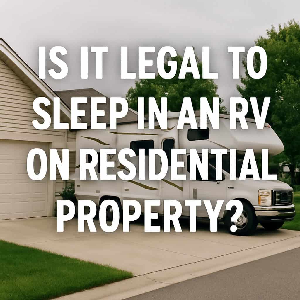 Is It Legal to Sleep in an RV on Residential Property?