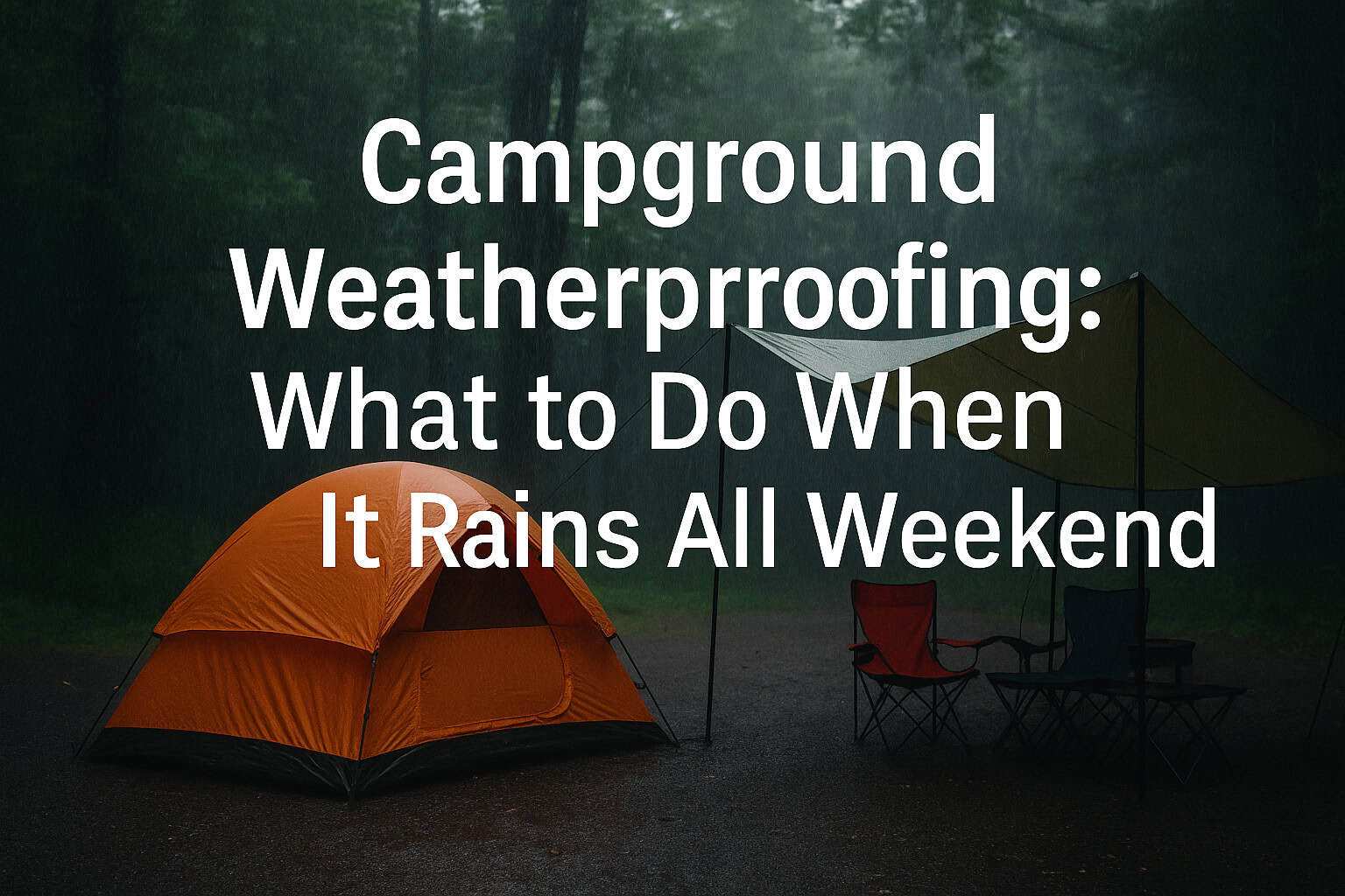 Campground Weatherproofing: What to Do When It Rains All Weekend