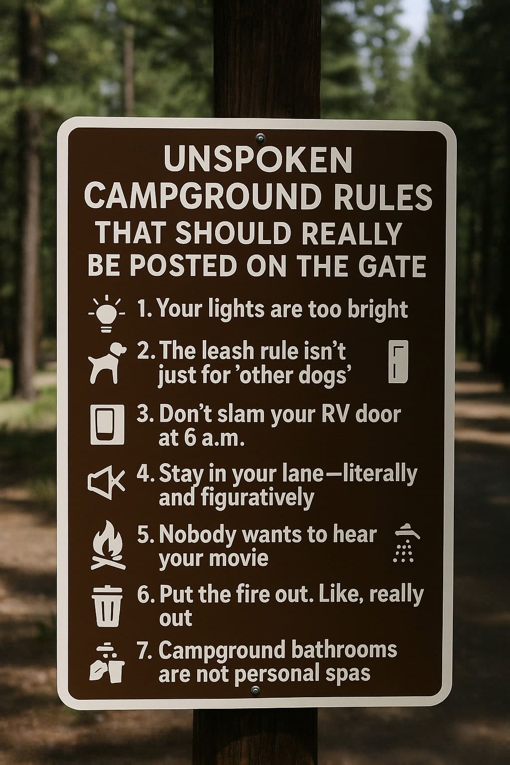 Unspoken Campground Rules That Should Really Be Posted on the Gate