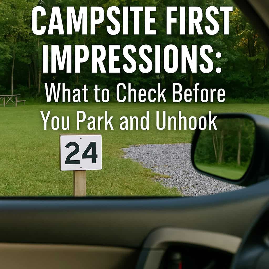 Campsite First Impressions: What to Check Before You Park and Unhook