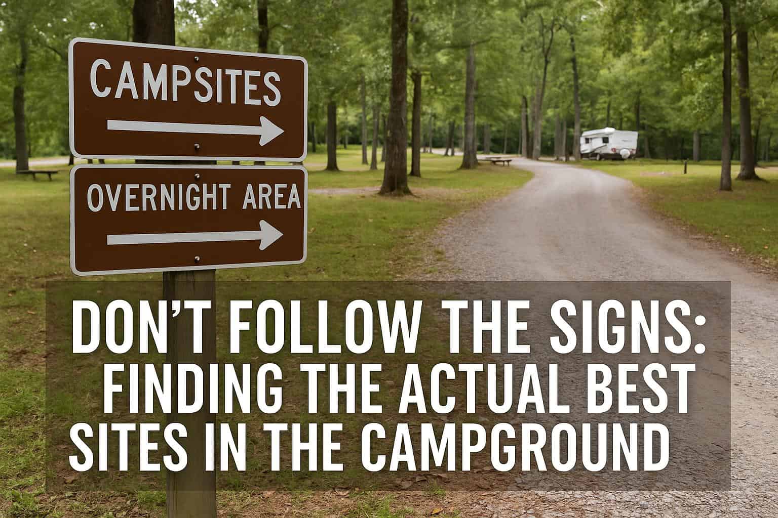 Don’t Follow the Signs: Finding the Actual Best Sites in the Campground