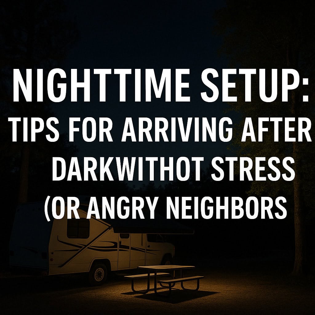 Nighttime Setup: Tips for Arriving After Dark Without Stress (or Angry Neighbors)