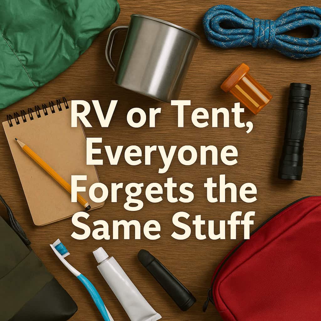 RV or Tent, Everyone Forgets the Same Stuff
