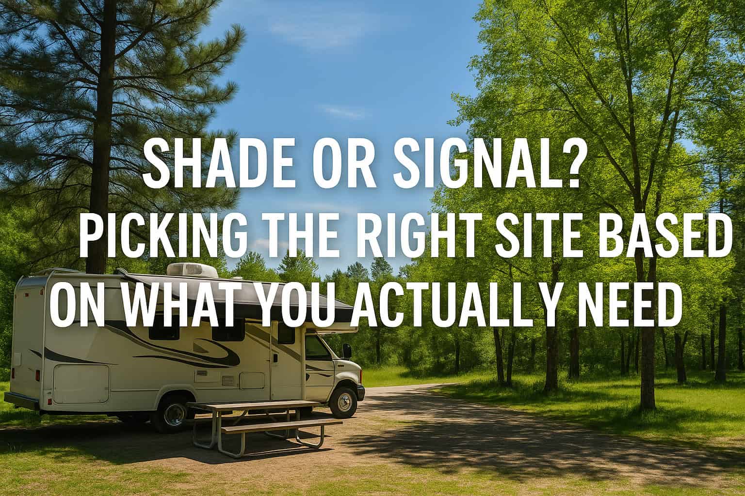 Shade or Signal? Picking the Right Site Based on What You Actually Need