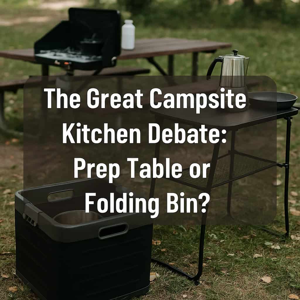 The Great Campsite Kitchen Debate: Prep Table or Folding Bin?