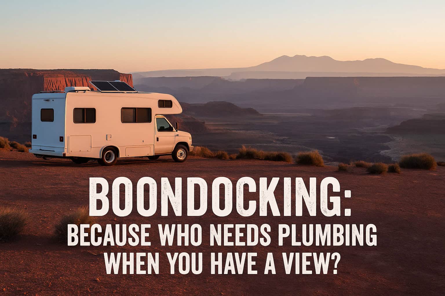 Boondocking: Because Who Needs Plumbing When You Have a View?