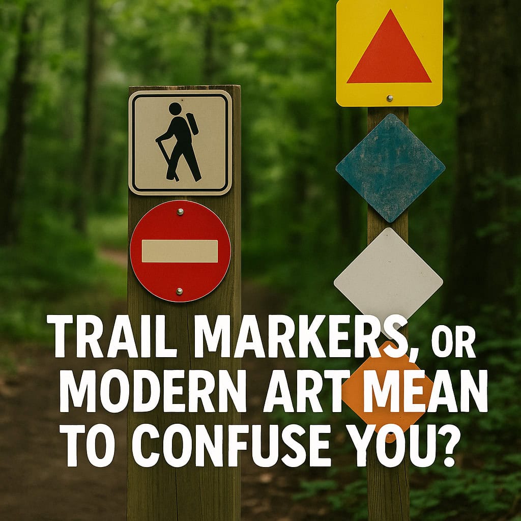 Trail Markers, or Modern Art Meant to Confuse You?