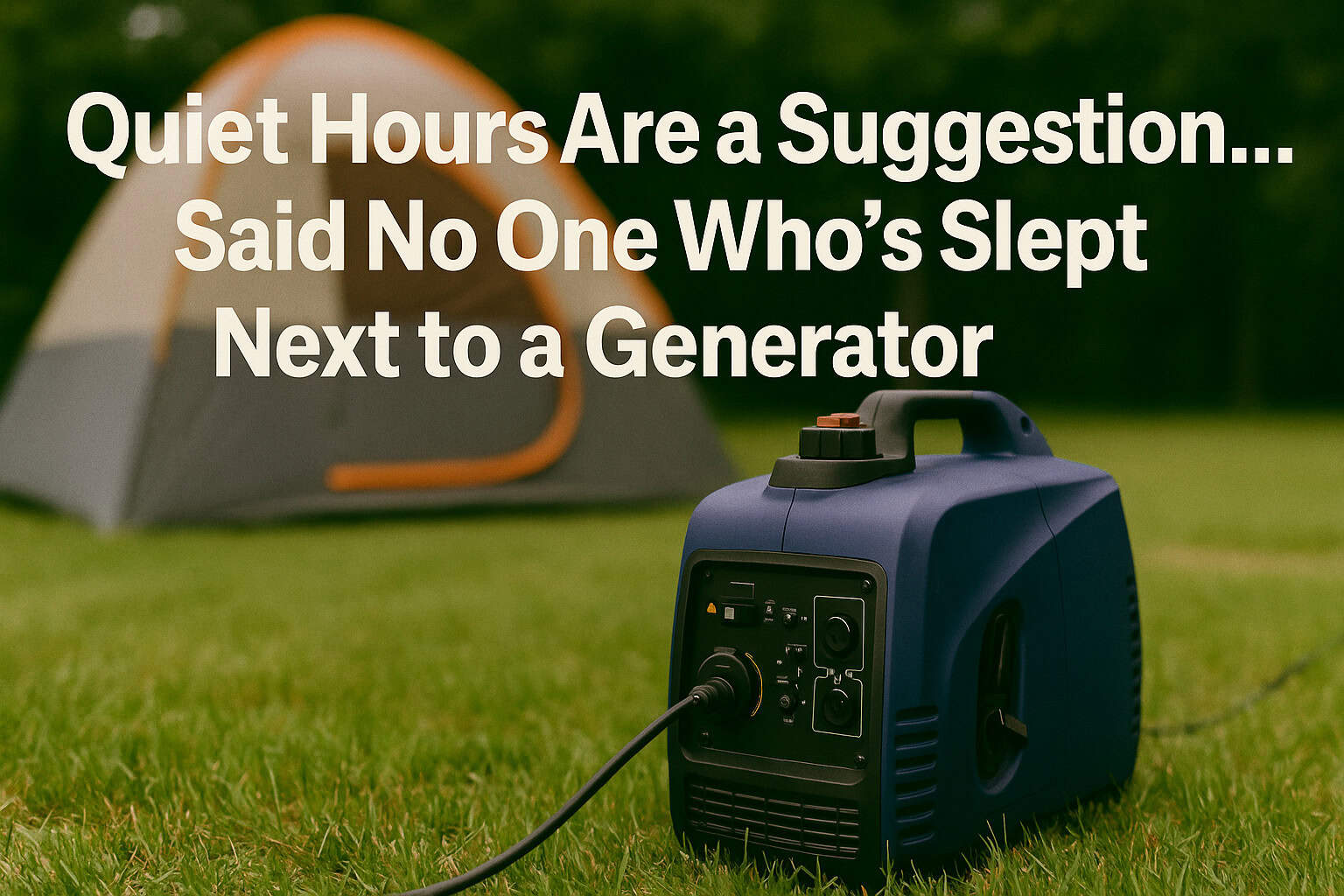 Quiet Hours Are a Suggestion… Said No One Who’s Slept Next to a Generator