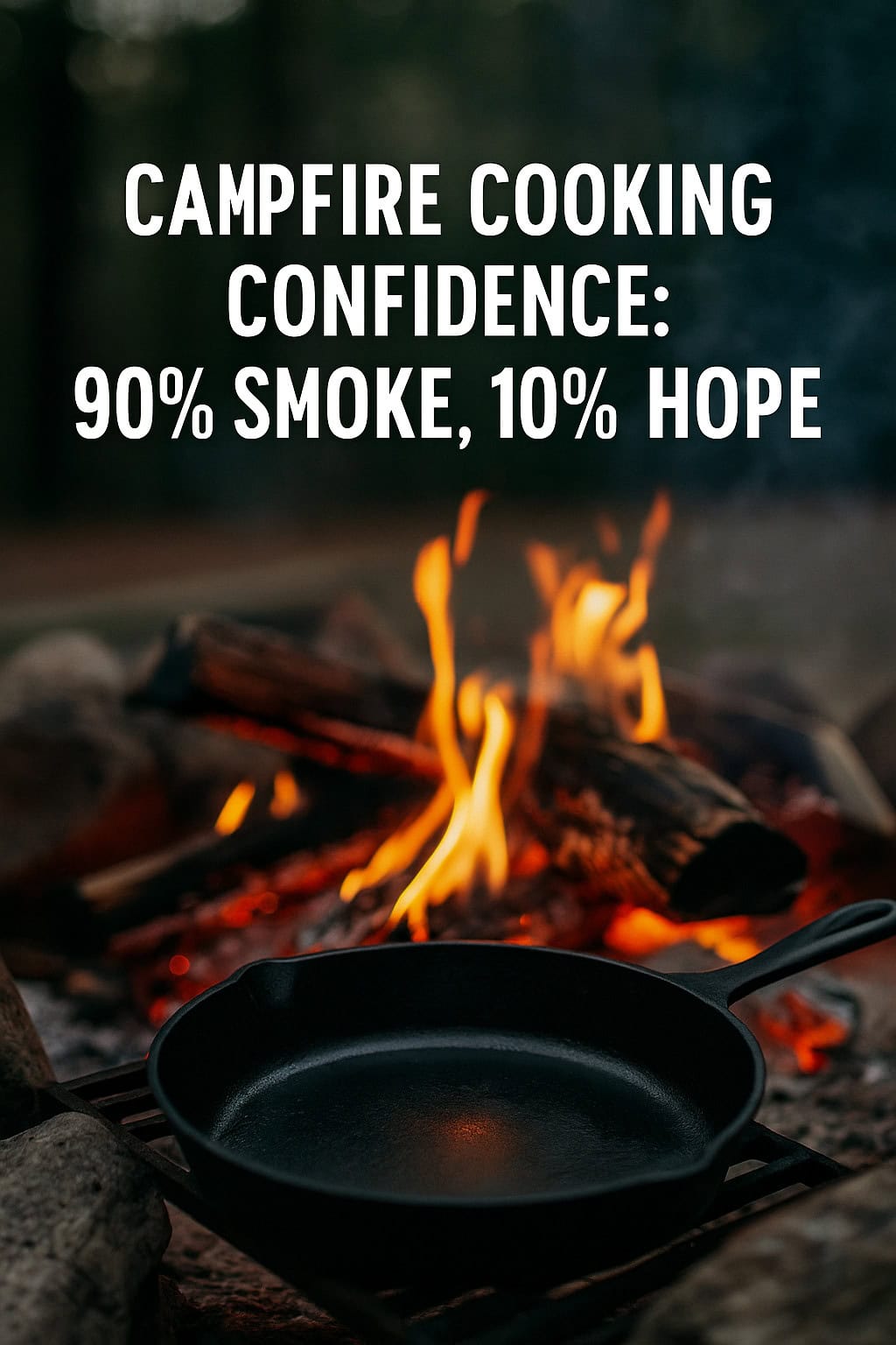 Campfire Cooking Confidence: 90% Smoke, 10% Hope