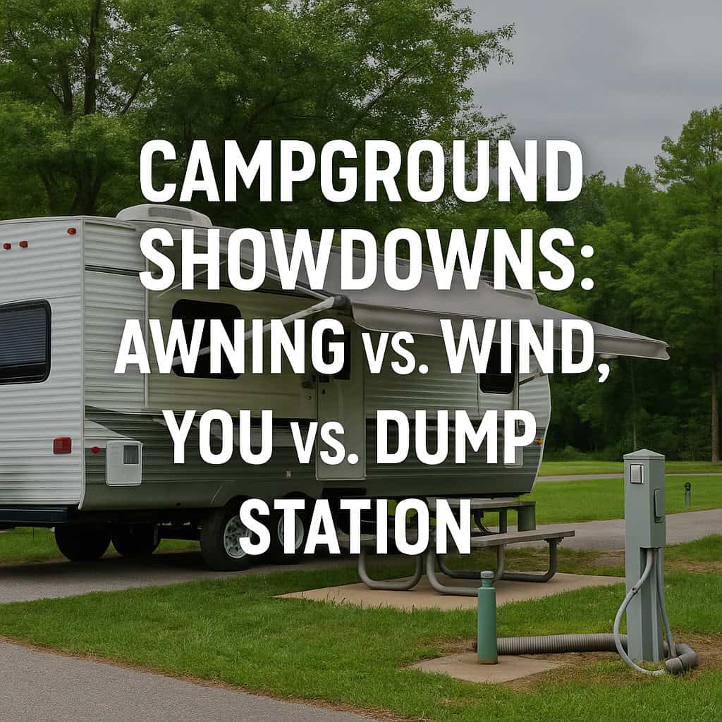 Campground Showdowns Awning vs. Wind. You vs. Dump Station.
