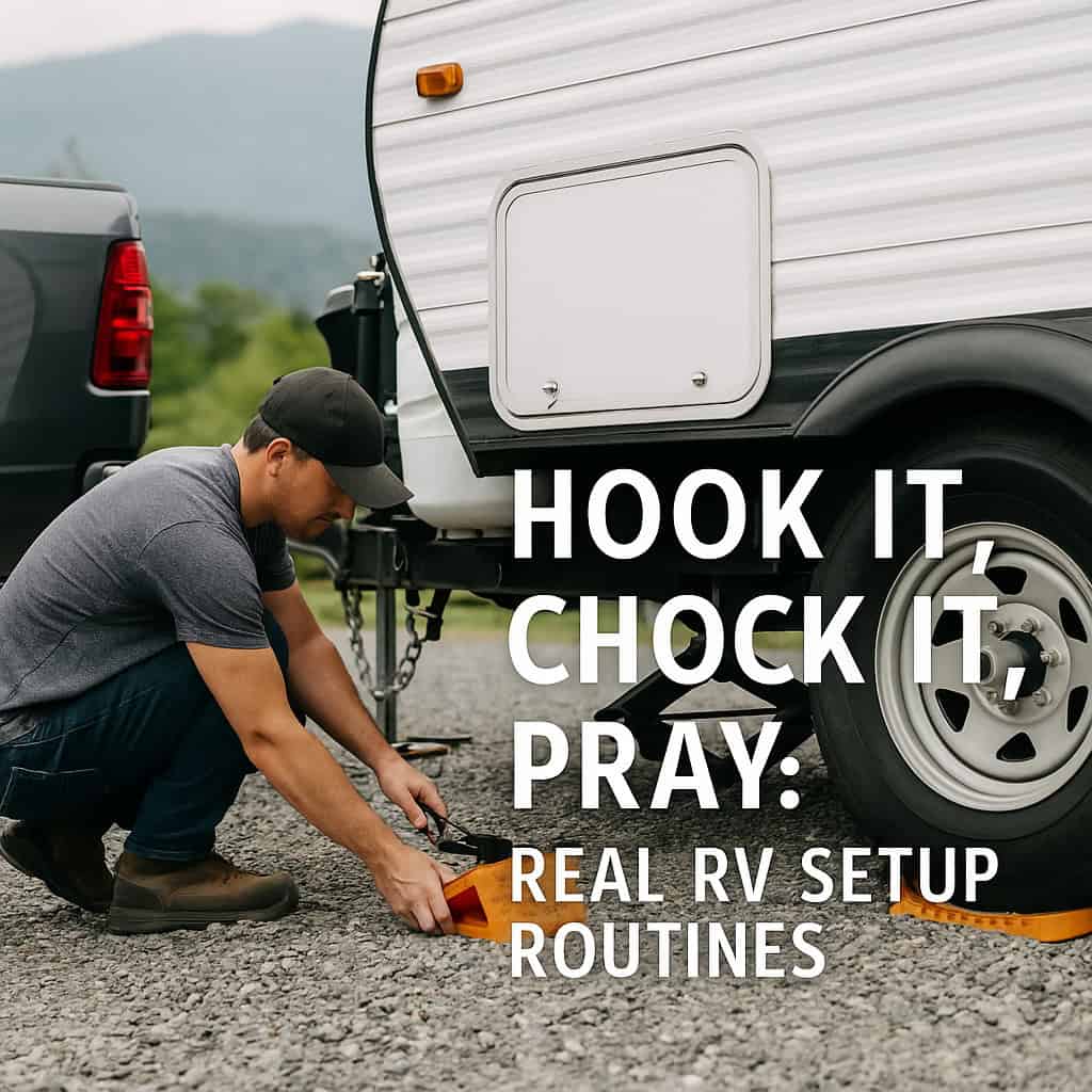 Hook It, Chock It, Pray (Real RV Setup Routines, No Fluff Included)