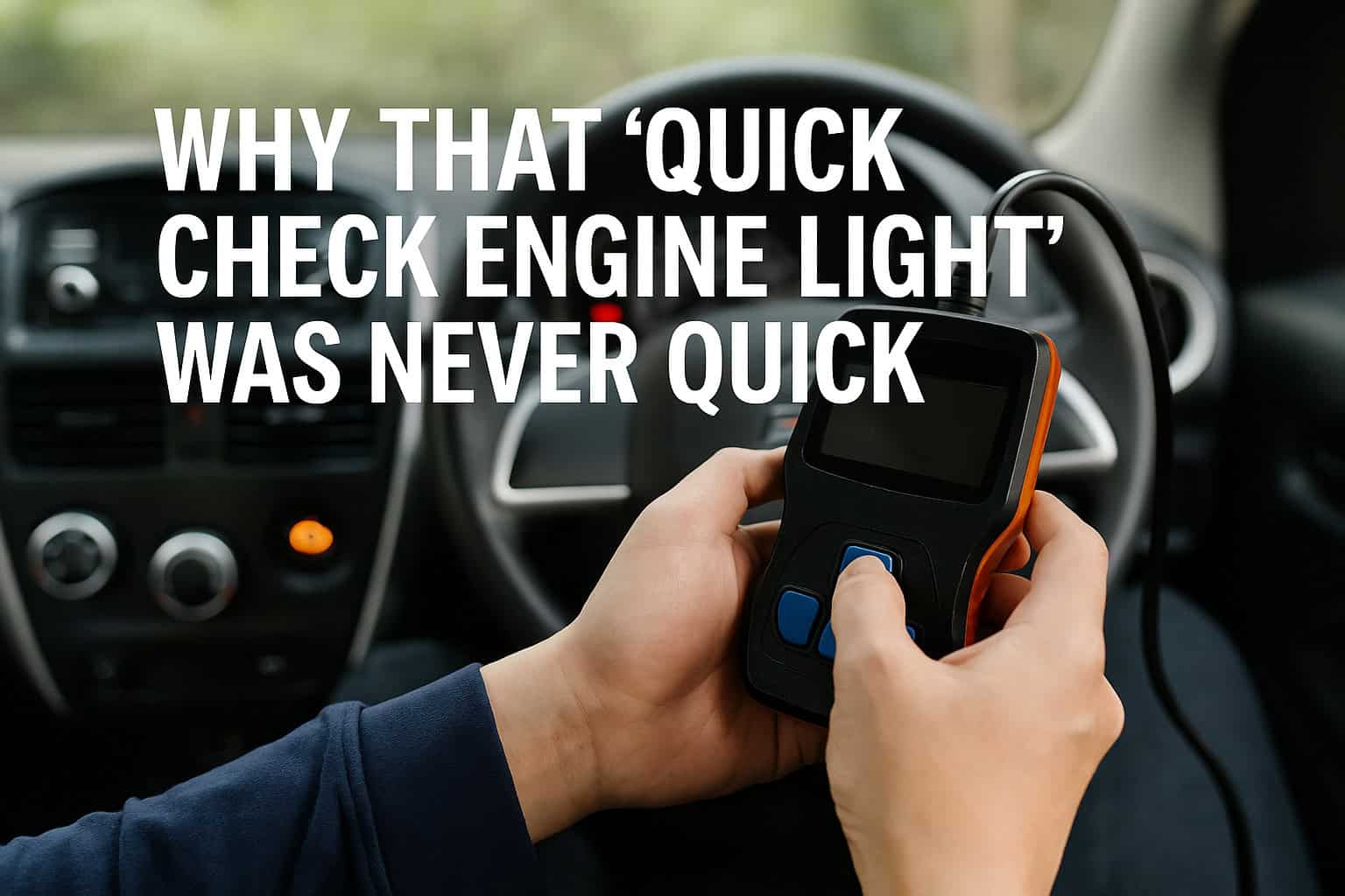 Why That “Quick Check Engine Light” Was Never Quick