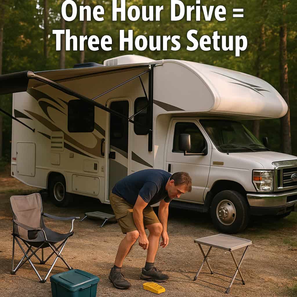 Arrival Math: One Hour Drive = Three Hours Setup