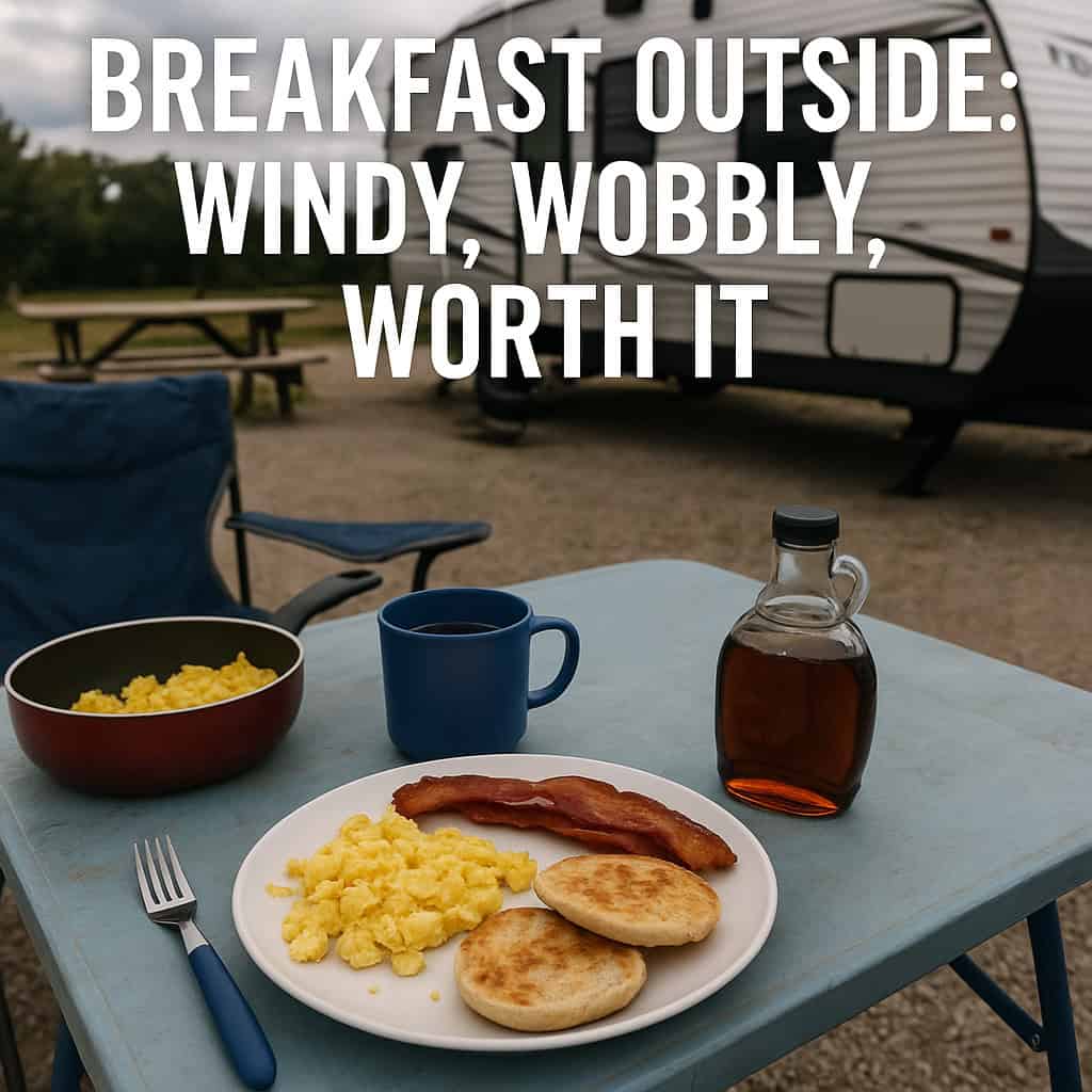 Breakfast Outside: Windy, Wobbly, Worth It