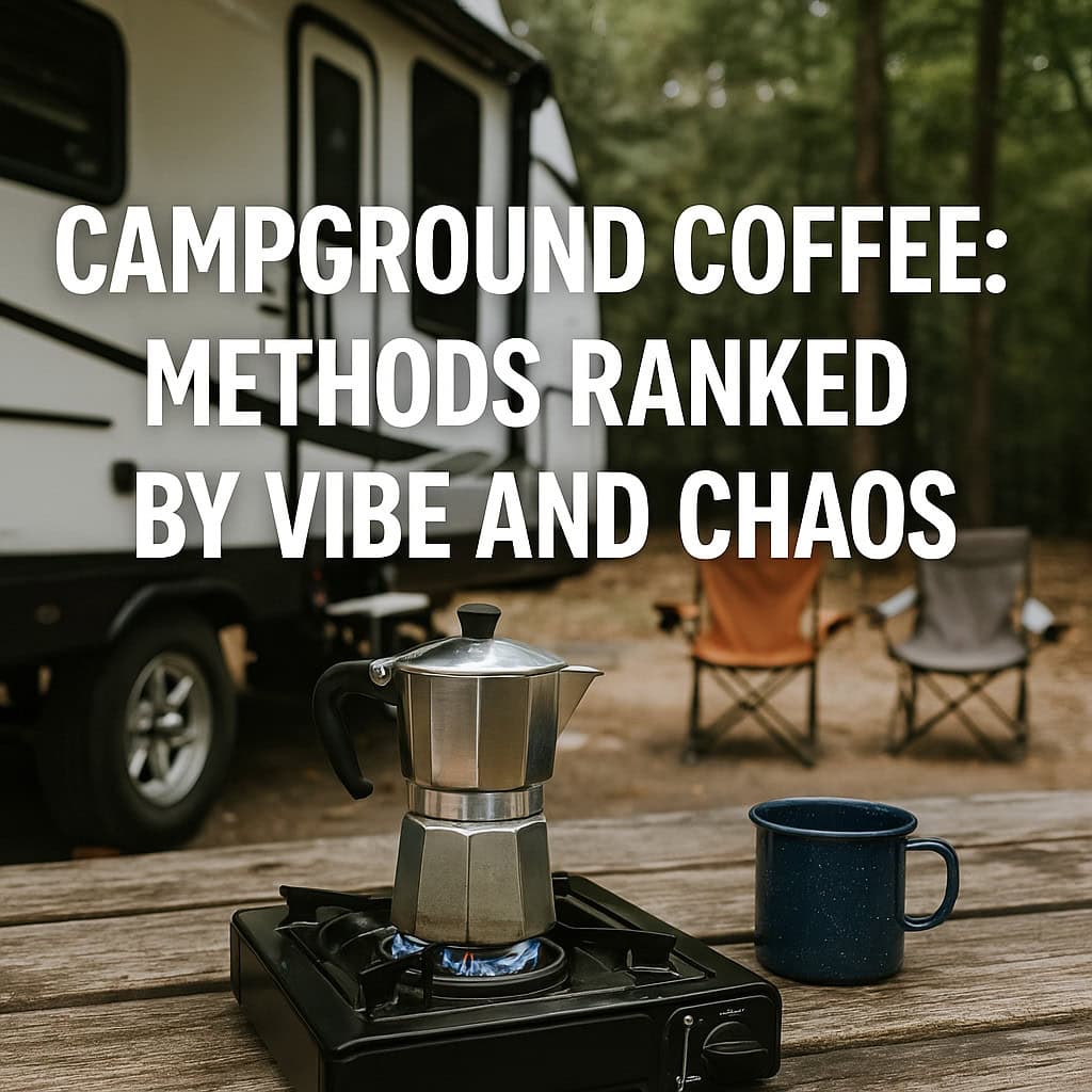 “Campground Coffee: Methods Ranked by Vibe and Chaos”