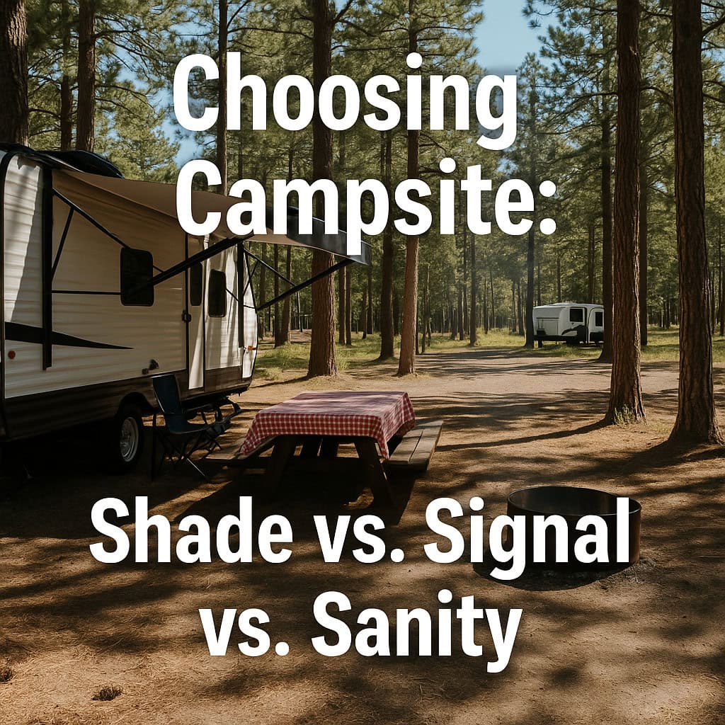 Choosing a Campsite: Shade vs. Signal vs. Sanity