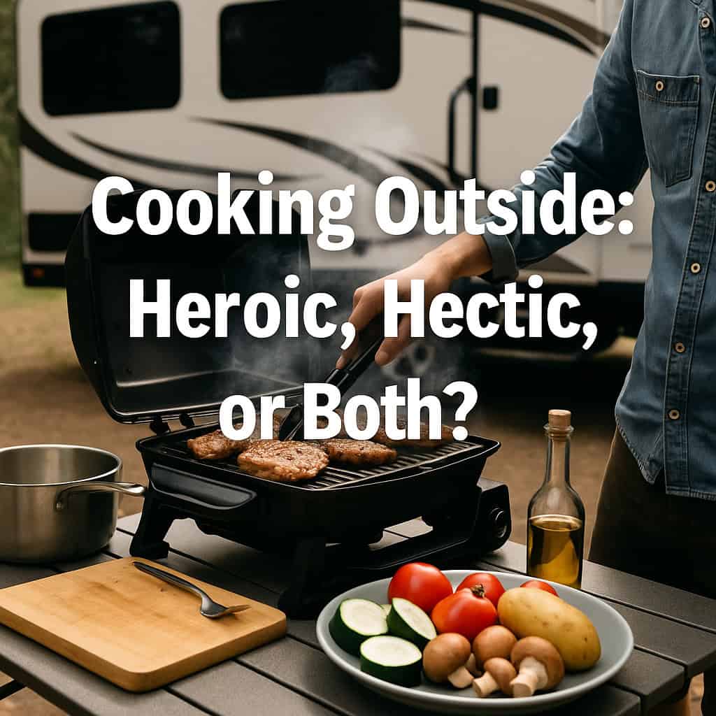 Cooking Outside: Heroic, Hectic, or Both?