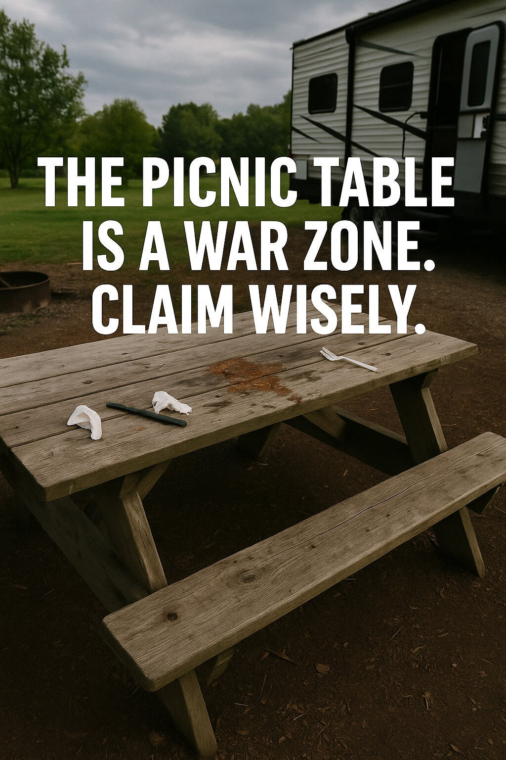 The Picnic Table Is a War Zone. Claim Wisely.