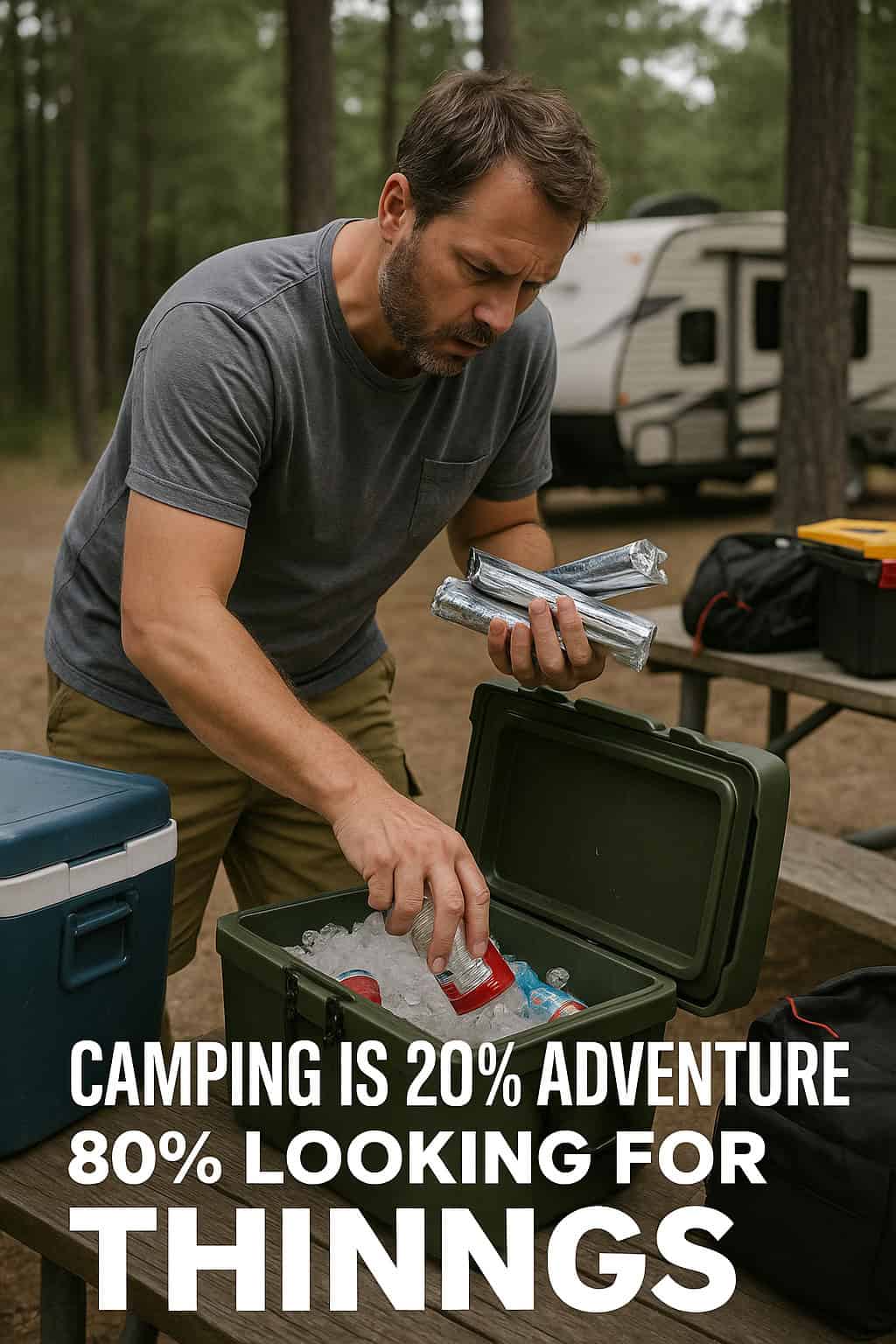 Camping Is 20% Adventure, 80% Looking for Things