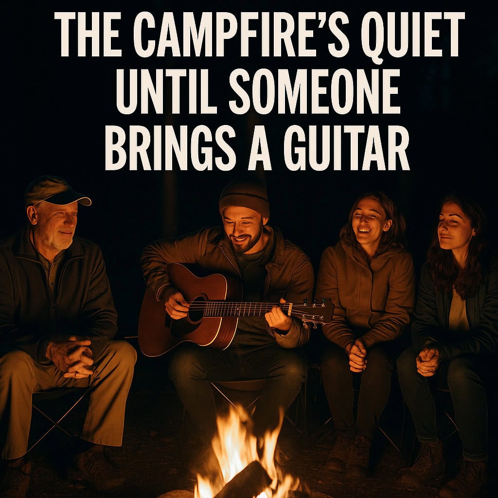 The Campfire’s Quiet Until Someone Brings a Guitar