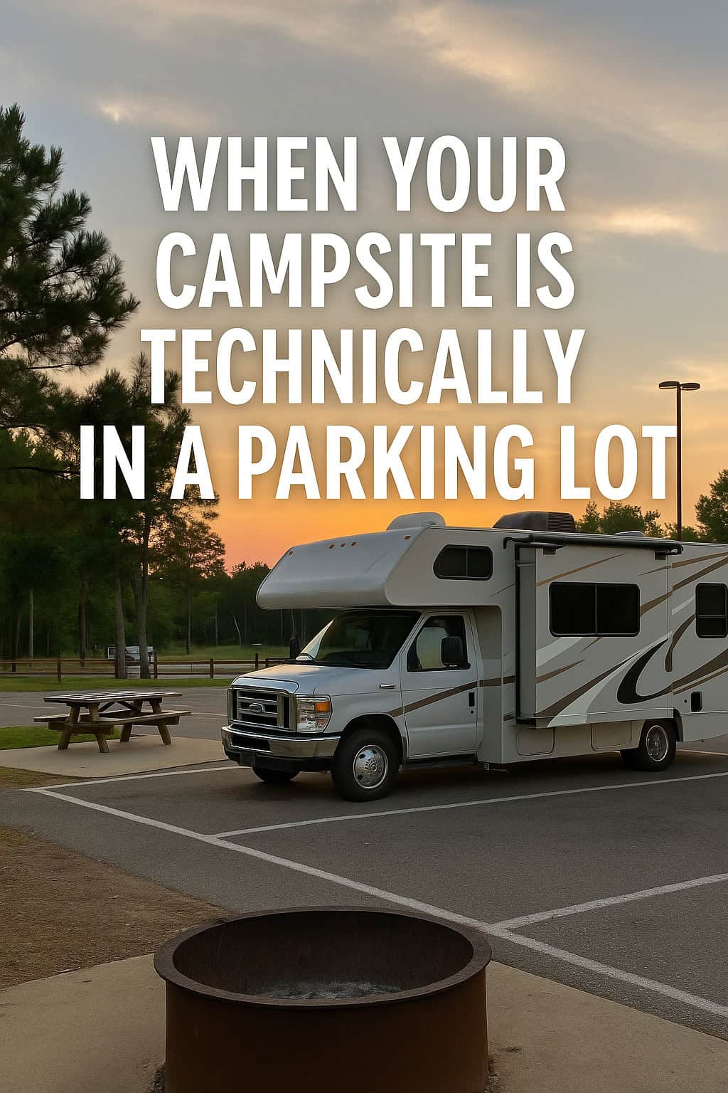 When Your Campsite Is Technically in a Parking Lot
