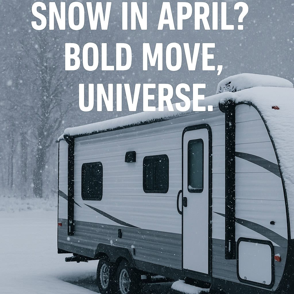 Snow in April? Bold Move, Universe.