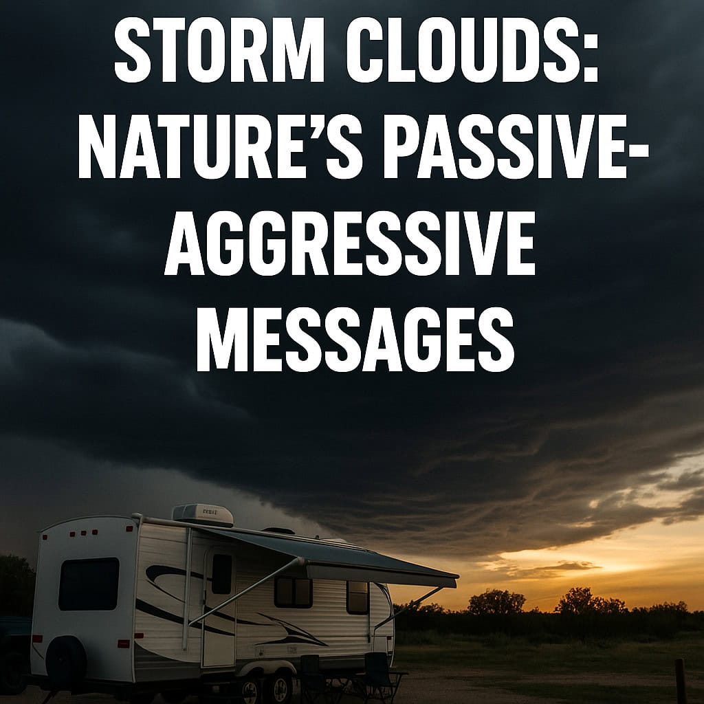 “Storm Clouds: Nature’s Passive-Aggressive Messages.”