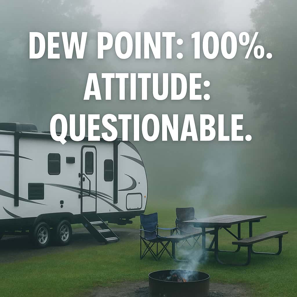 Dew Point: 100%. Attitude: Questionable.