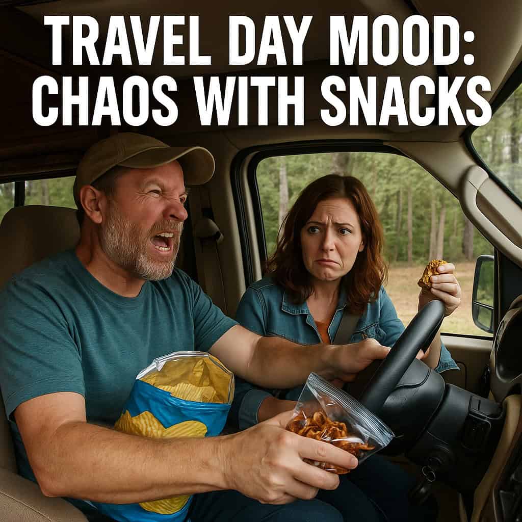 Travel Day Mood: Chaos With Snacks.
