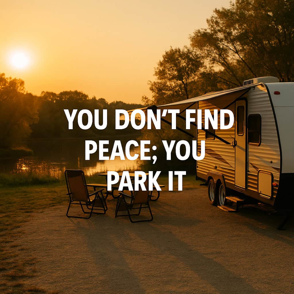 You Don’t Find Peace; You Park It