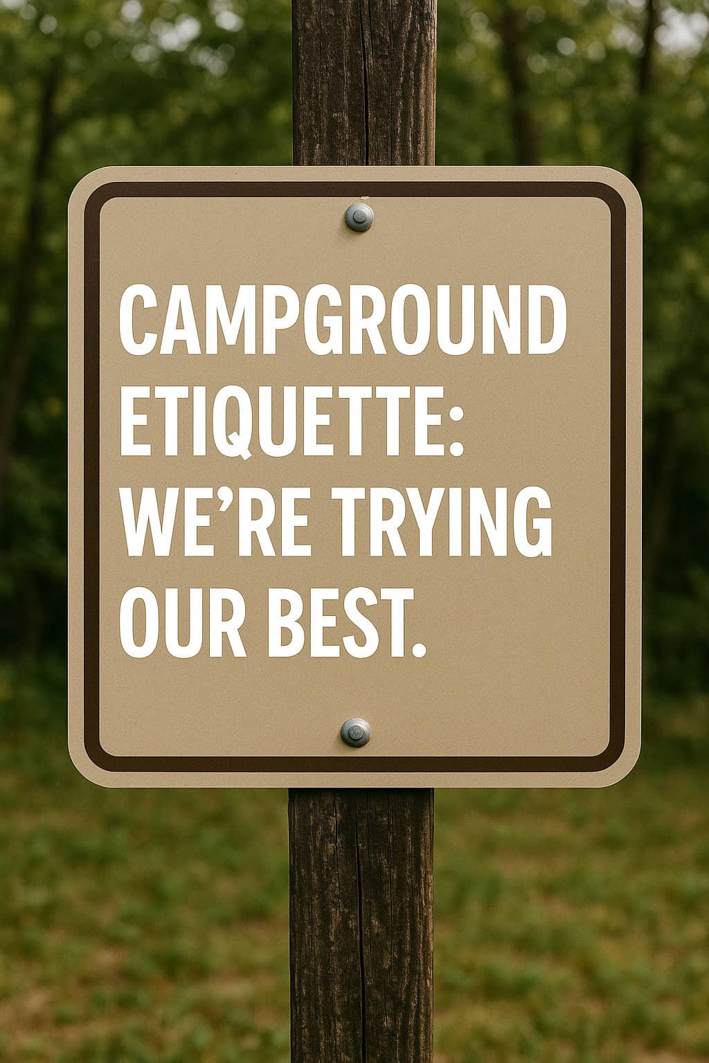 Campground Etiquette: We’re Trying Our Best