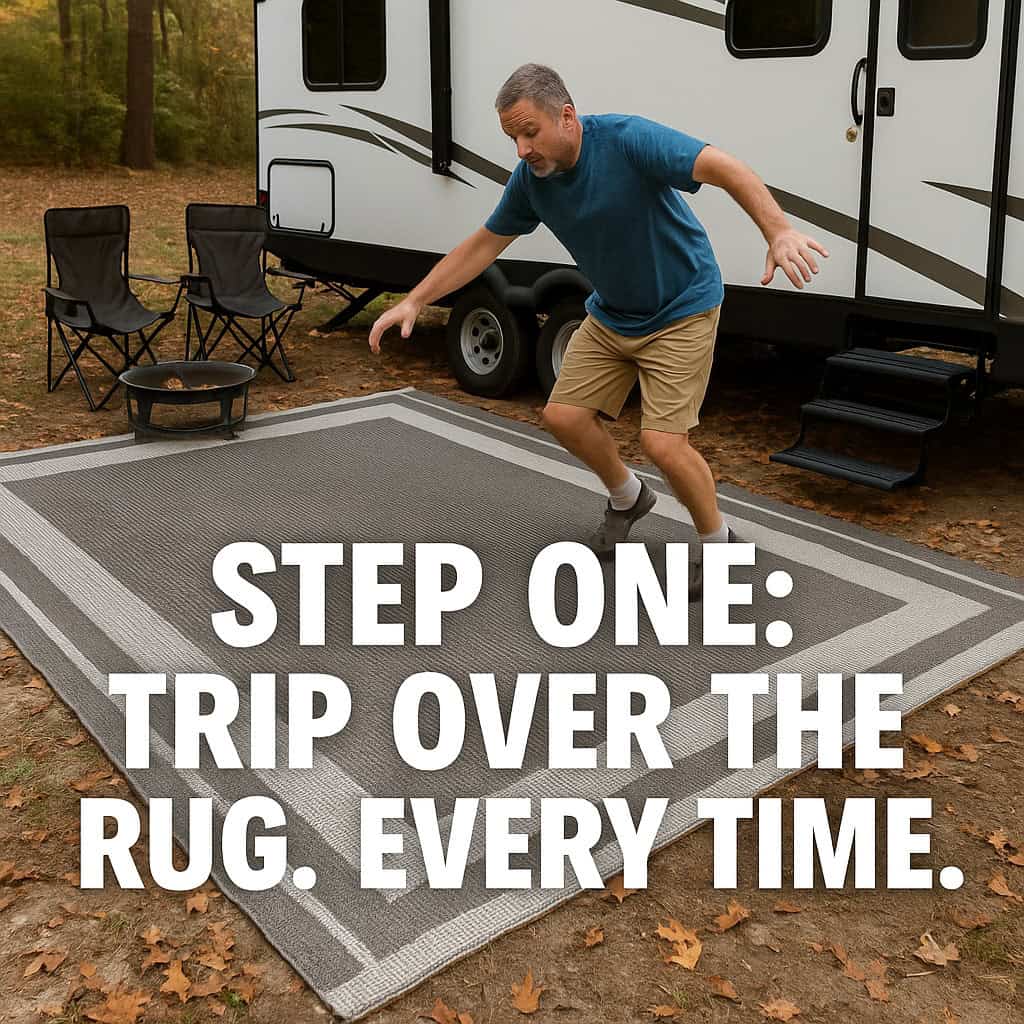 Step One: Trip Over the Rug. Every Time.