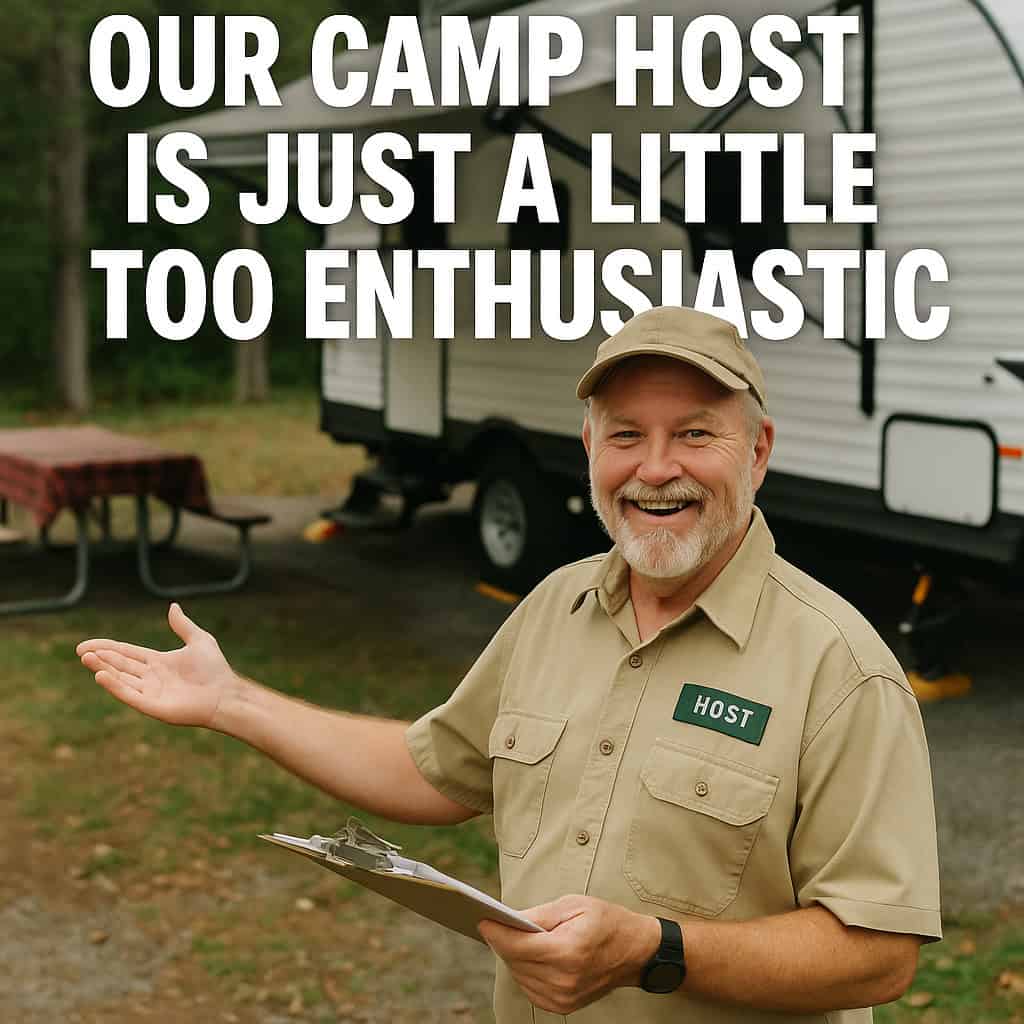 Our Camp Host Is Just a Little Too Enthusiastic.