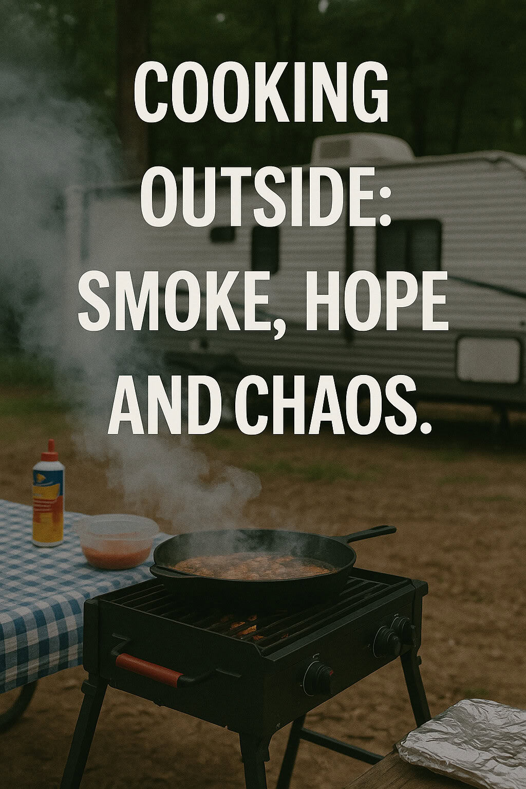 Cooking Outside: Smoke, Hope, and Chaos.