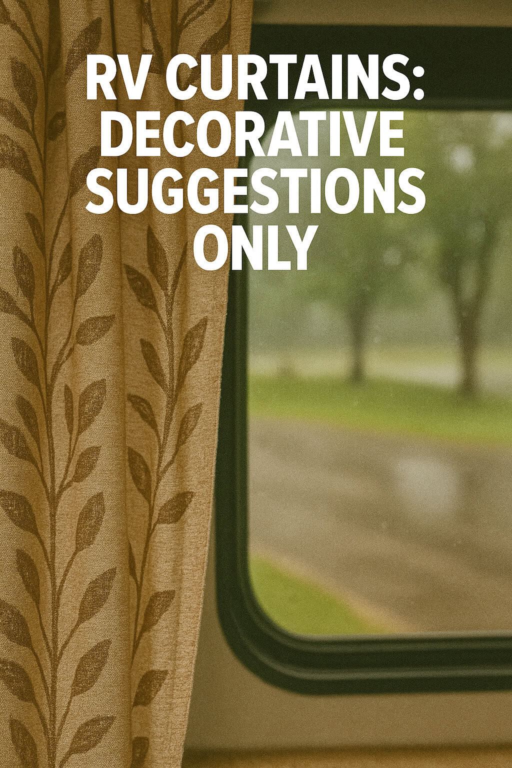 RV Curtains: Decorative Suggestions Only