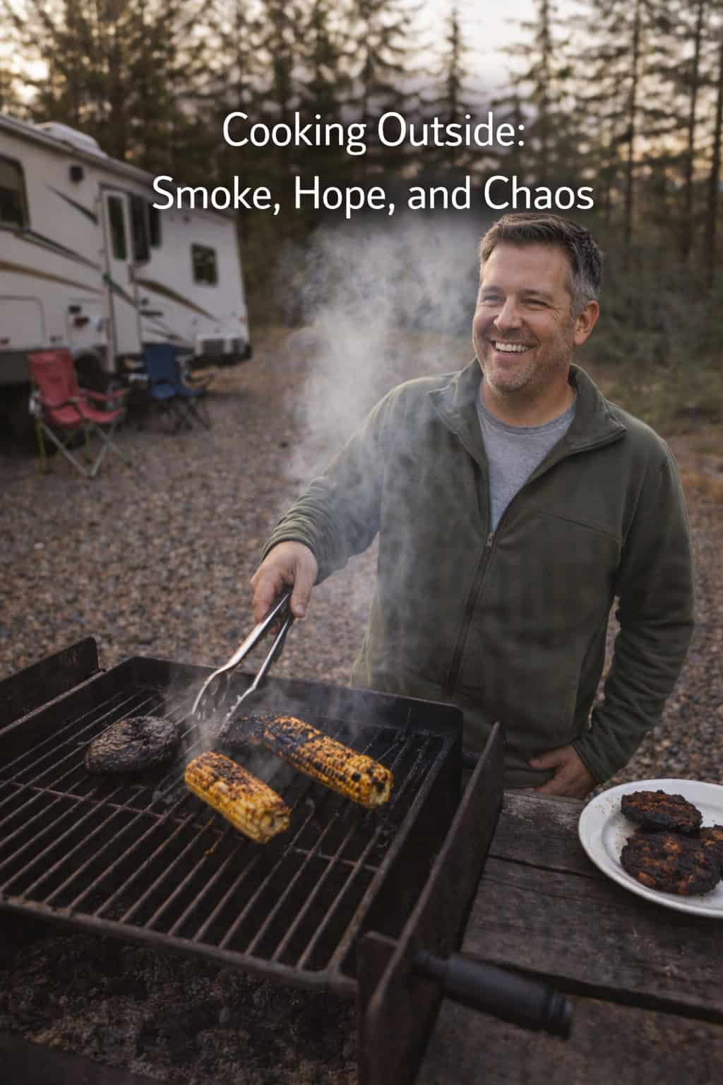 Cooking Outside: Smoke, Happiness, and Chaos