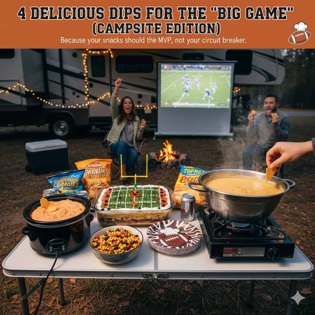 4 Delicious Dips for the "Big Game" (Campsite Edition)